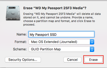 How to reformat my wd passport for mac book air conditioner